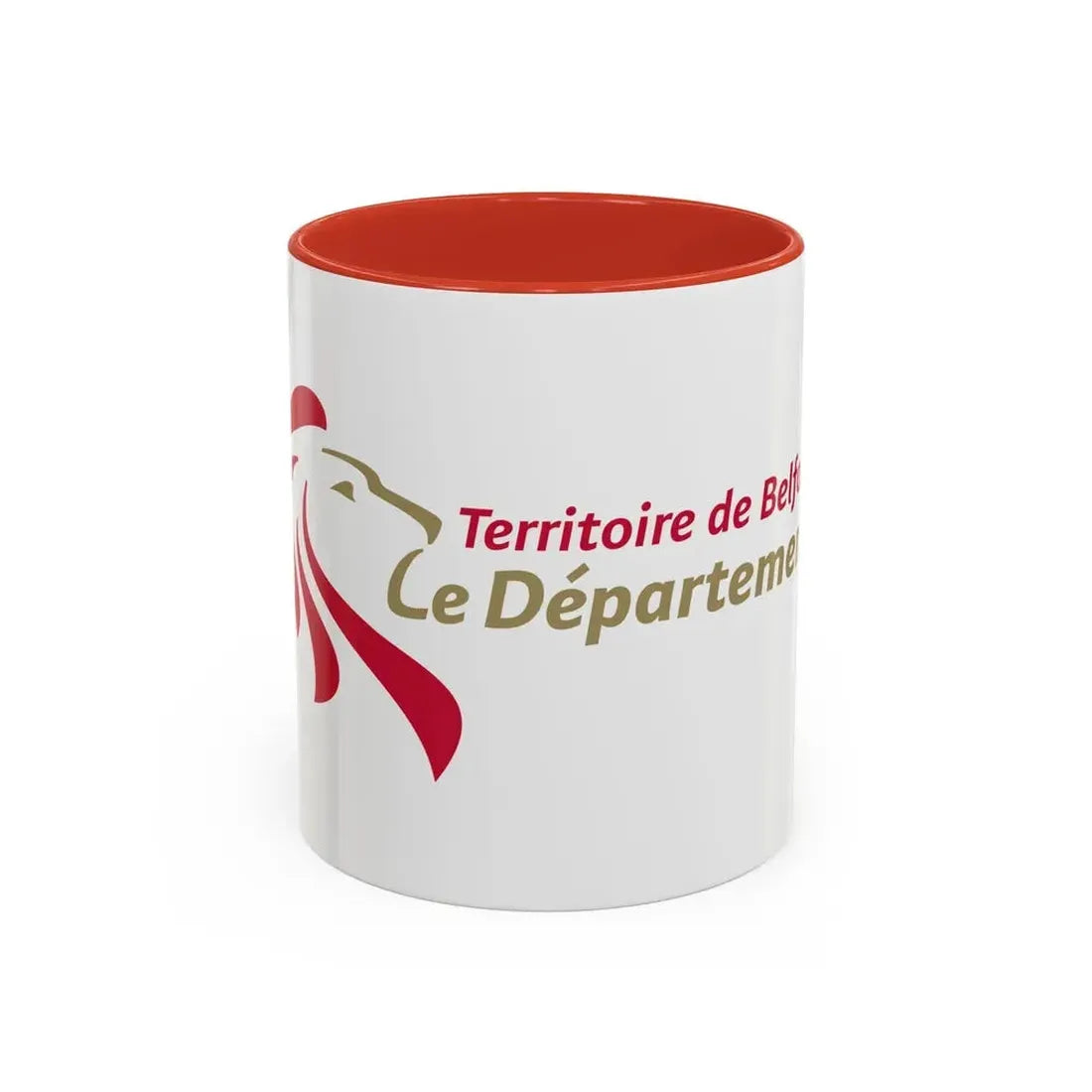 Flag of Territoire de Belfort France - Accent Coffee Mug 11oz Red - Go Mug Yourself