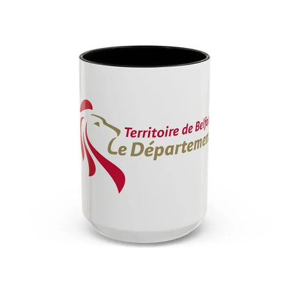 Flag of Territoire de Belfort France - Accent Coffee Mug 15oz Black - Go Mug Yourself