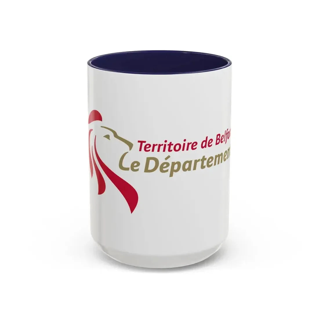Flag of Territoire de Belfort France - Accent Coffee Mug 15oz Navy - Go Mug Yourself
