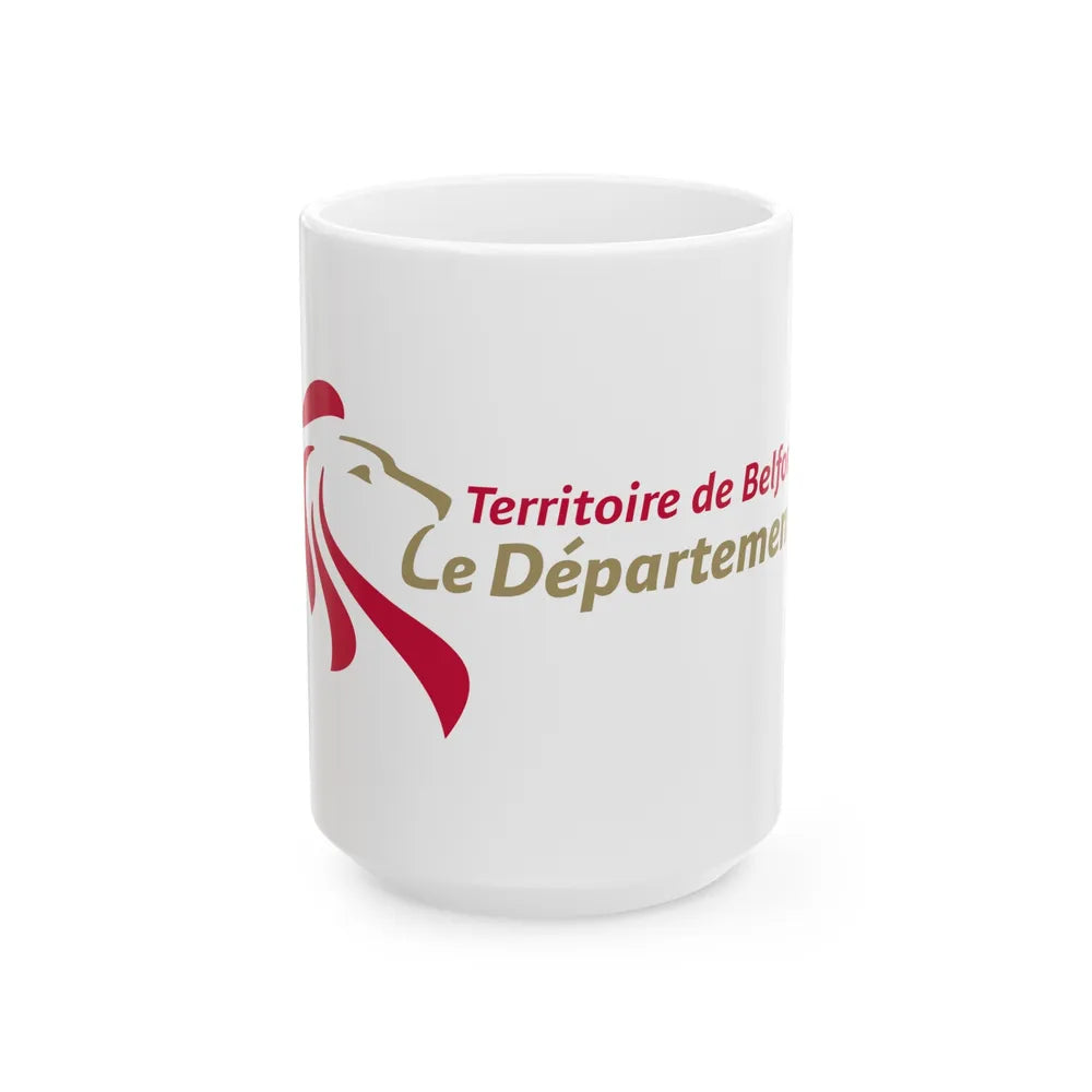 Flag of Territoire de Belfort France - White Coffee Mug-15oz-Go Mug Yourself