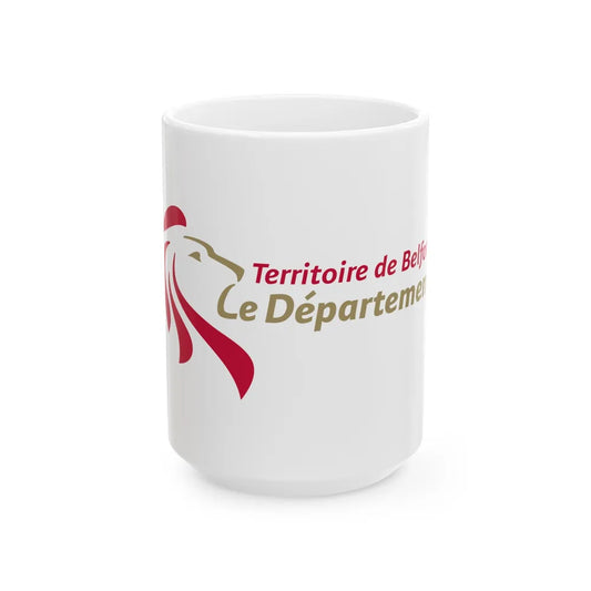 Flag of Territoire de Belfort France - White Coffee Mug-15oz-Go Mug Yourself