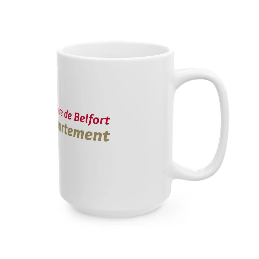 Flag of Territoire de Belfort France - White Coffee Mug-Go Mug Yourself