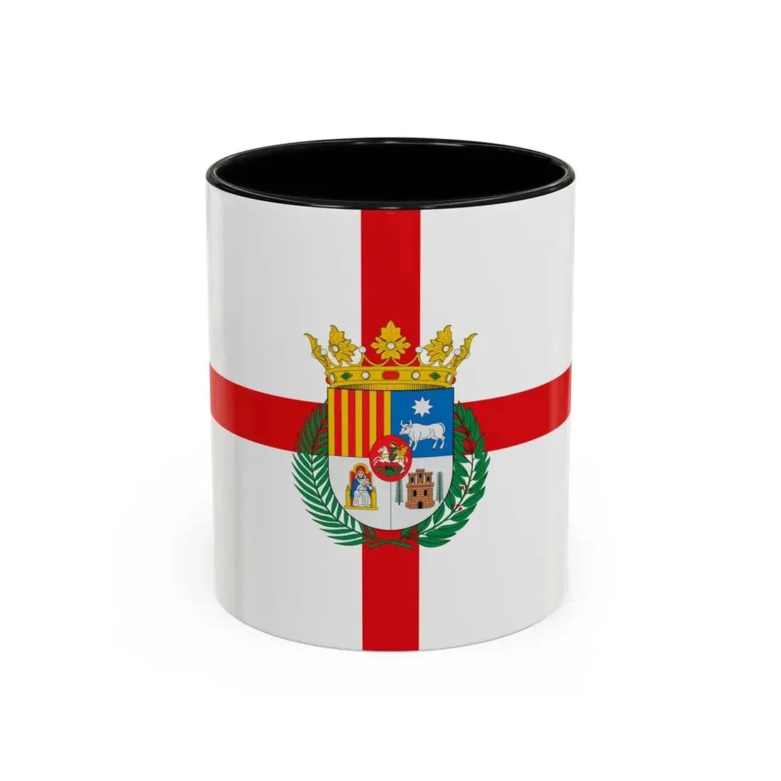 Flag of Teruel Spain - Accent Coffee Mug 11oz Black - Go Mug Yourself