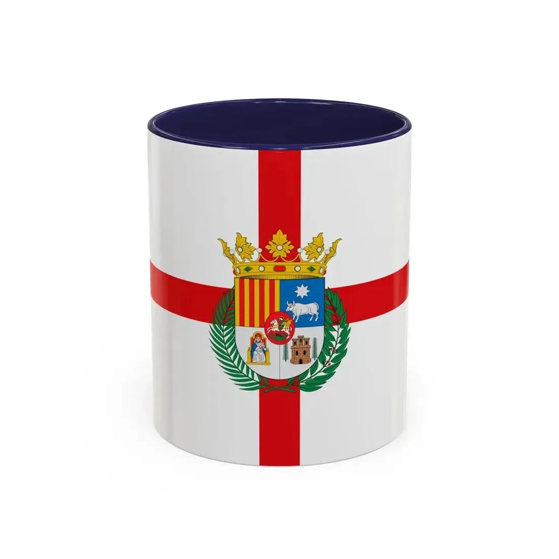 Flag of Teruel Spain - Accent Coffee Mug 11oz Navy - Go Mug Yourself