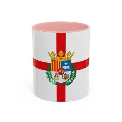 Flag of Teruel Spain - Accent Coffee Mug 11oz Pink - Go Mug Yourself