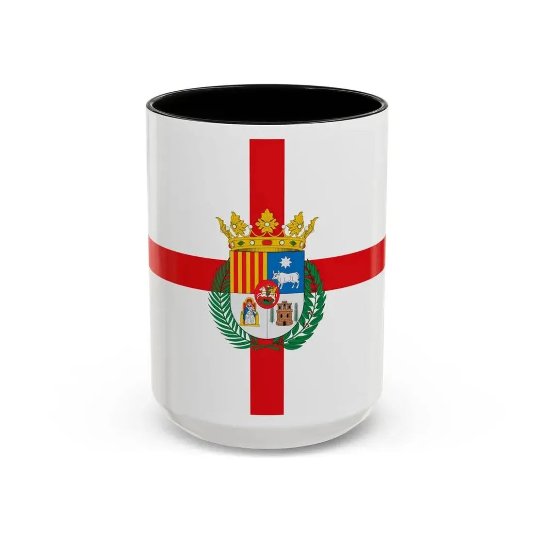 Flag of Teruel Spain - Accent Coffee Mug 15oz Black - Go Mug Yourself