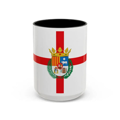 Flag of Teruel Spain - Accent Coffee Mug 15oz Black - Go Mug Yourself