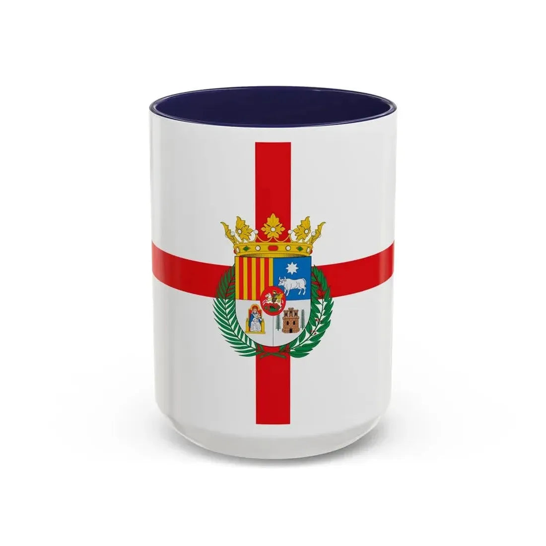 Flag of Teruel Spain - Accent Coffee Mug 15oz Navy - Go Mug Yourself
