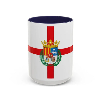 Flag of Teruel Spain - Accent Coffee Mug 15oz Navy - Go Mug Yourself