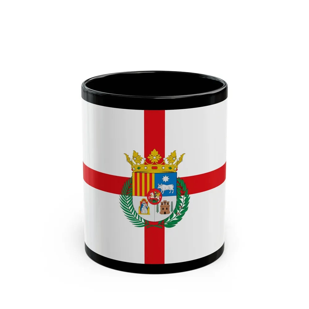 Flag of Teruel Spain - Black Coffee Mug-11oz-Go Mug Yourself