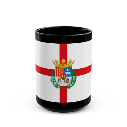 Flag of Teruel Spain - Black Coffee Mug-15oz-Go Mug Yourself