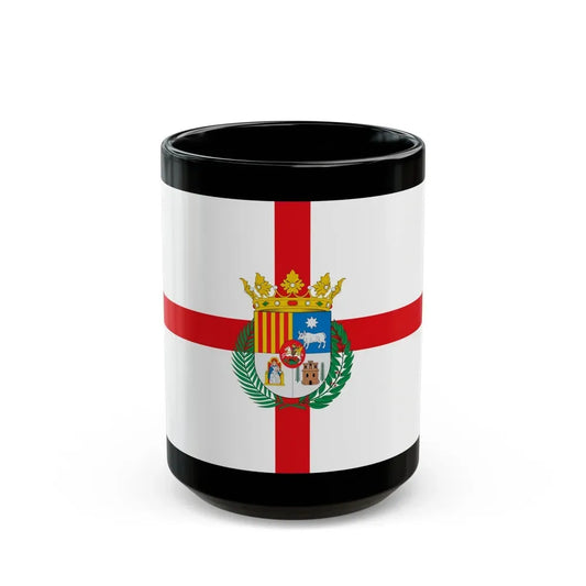 Flag of Teruel Spain - Black Coffee Mug 15oz - Go Mug Yourself