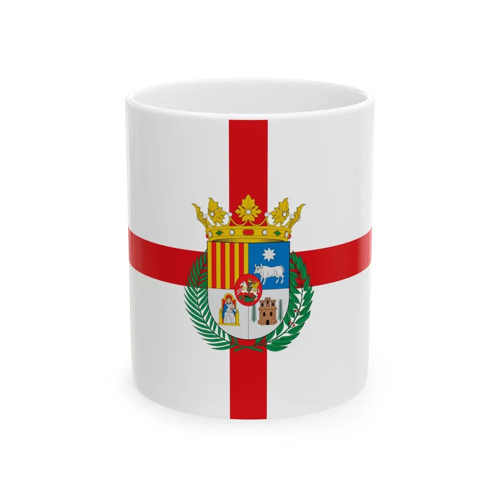 Flag of Teruel Spain - White Coffee Mug-11oz-Go Mug Yourself