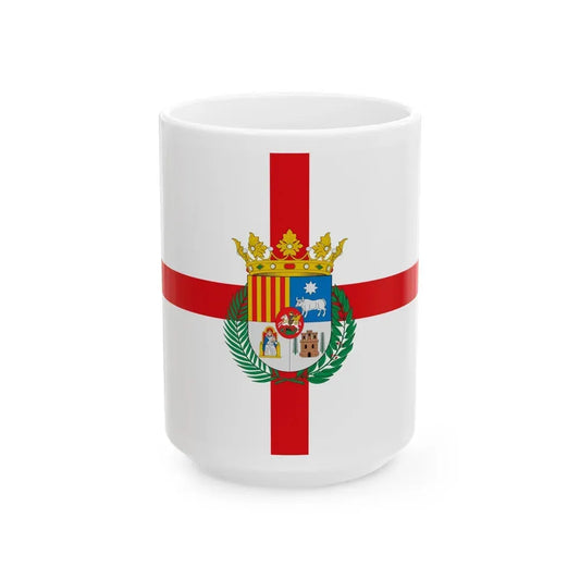Flag of Teruel Spain - White Coffee Mug 15oz - Go Mug Yourself