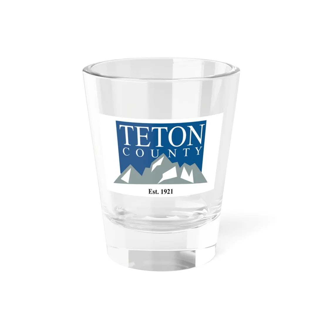 Flag of Teton County Wyoming (United States) Shot Glass 1.5oz 1.5oz - Go Mug Yourself