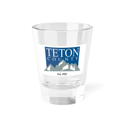 Flag of Teton County Wyoming (United States) Shot Glass 1.5oz 1.5oz - Go Mug Yourself