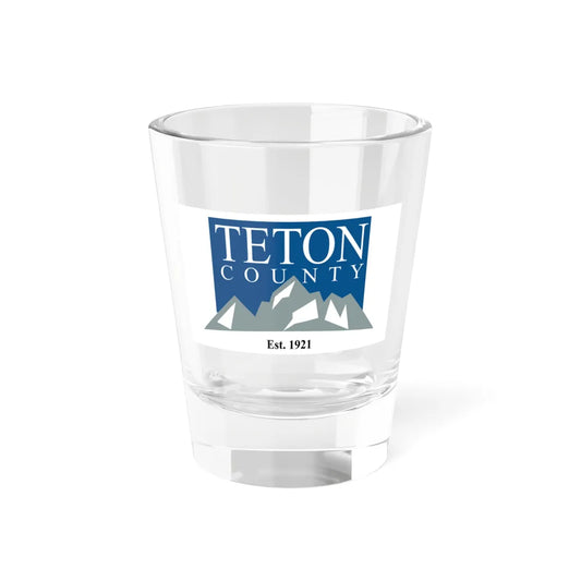 Flag of Teton County Wyoming (United States) Shot Glass 1.5oz 1.5oz - Go Mug Yourself