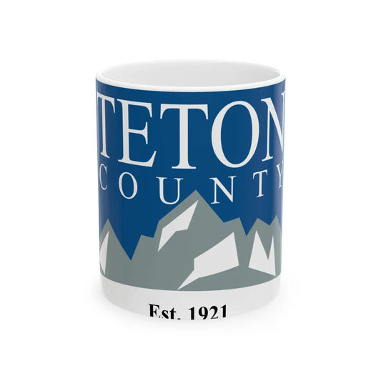 Flag of Teton County Wyoming (United States) White Coffee Mug 11oz - Go Mug Yourself