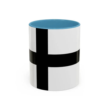 Flag of Teutonic Order State Germany - Accent Coffee Mug 11oz Light Blue - Go Mug Yourself