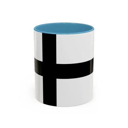 Flag of Teutonic Order State Germany - Accent Coffee Mug 11oz Light Blue - Go Mug Yourself
