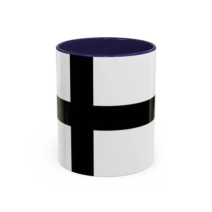 Flag of Teutonic Order State Germany - Accent Coffee Mug 11oz Navy - Go Mug Yourself