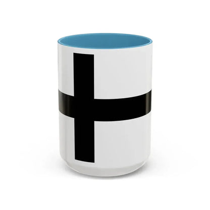 Flag of Teutonic Order State Germany - Accent Coffee Mug 15oz Light Blue - Go Mug Yourself