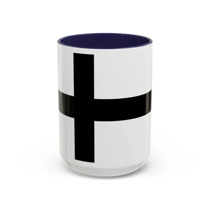 Flag of Teutonic Order State Germany - Accent Coffee Mug 15oz Navy - Go Mug Yourself