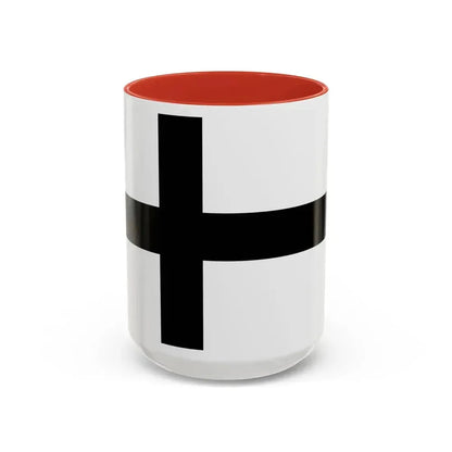 Flag of Teutonic Order State Germany - Accent Coffee Mug 15oz Red - Go Mug Yourself