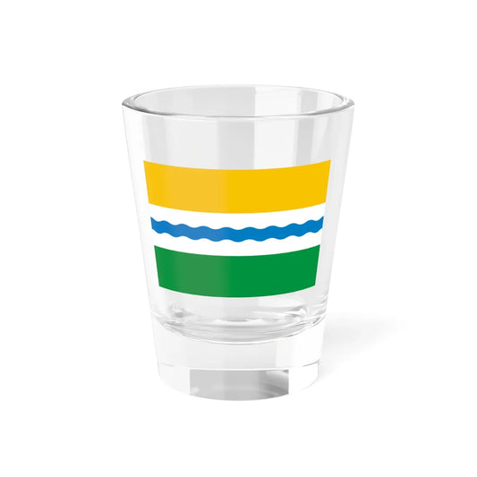 Flag of Tevrizsky rayon Omsk oblast (Russia) Shot Glass 1.5oz 1.5oz - Go Mug Yourself