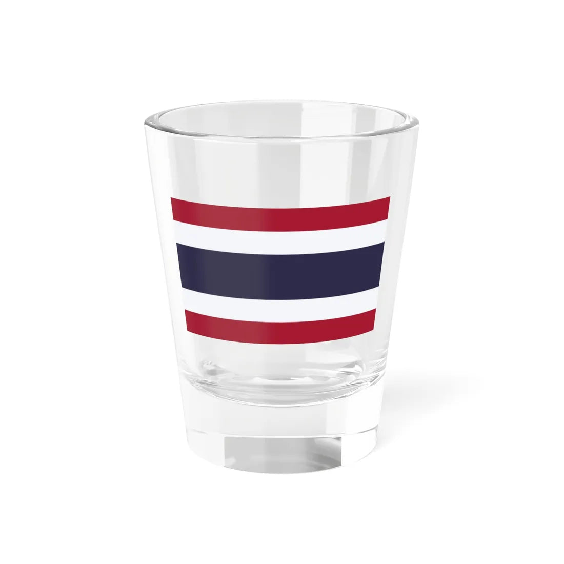 Flag of Thailand 5-3 (Thailand) Shot Glass 1.5oz 1.5oz - Go Mug Yourself