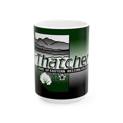 Flag of Thatcher Arizona (United States) White Coffee Mug 15oz - Go Mug Yourself