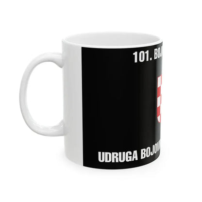 Flag of the 101st Battalion To the Drina (Croatia) White Coffee Mug - Go Mug Yourself