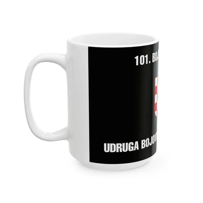 Flag of the 101st Battalion To the Drina (Croatia) White Coffee Mug - Go Mug Yourself