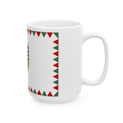 Flag of the 10th District of Budapest ceremonial variant (Hungary) White Coffee Mug - Go Mug Yourself