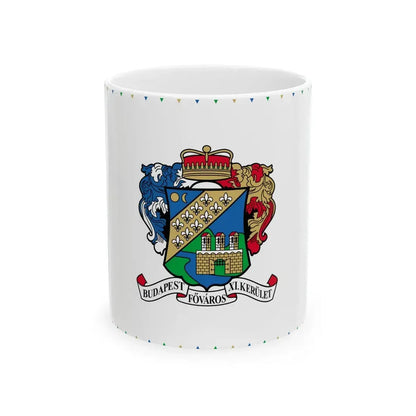 Flag of the 11th District of Budapest (Hungary) White Coffee Mug 11oz - Go Mug Yourself