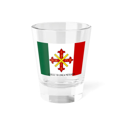 Flag of the 15th Regiment Messapia (Italy) Shot Glass 1.5oz 1.5oz - Go Mug Yourself