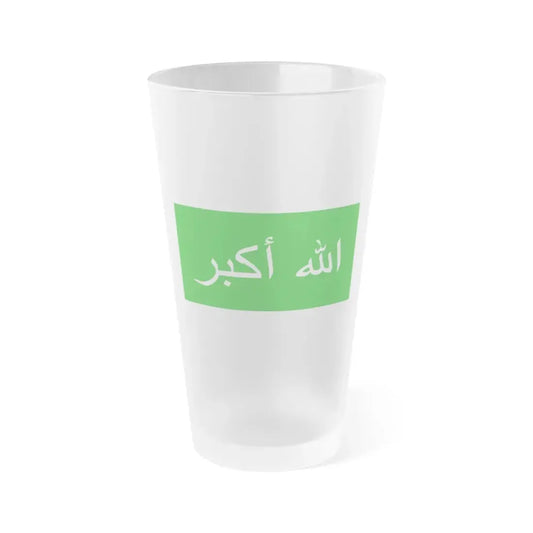 Flag of the 1979 Herat Uprising - Frosted Pint Glass 16oz 16oz Frosted - Go Mug Yourself