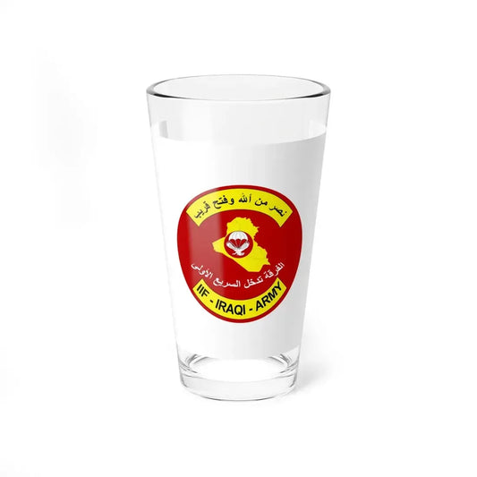Flag of the 1st Division Iraq (Iraq) Pint Glass 16oz 16oz - Go Mug Yourself