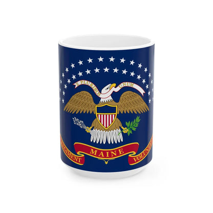 Flag of the 20th Maine Volunteer Infantry Regiment (United States) White Coffee Mug 15oz - Go Mug Yourself