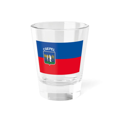 Flag of the 21st District of Budapest 1996-2011 (Hungary) Shot Glass 1.5oz 1.5oz - Go Mug Yourself