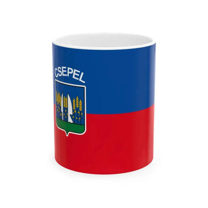 Flag of the 21st District of Budapest 1996-2011 (Hungary) White Coffee Mug 11oz - Go Mug Yourself