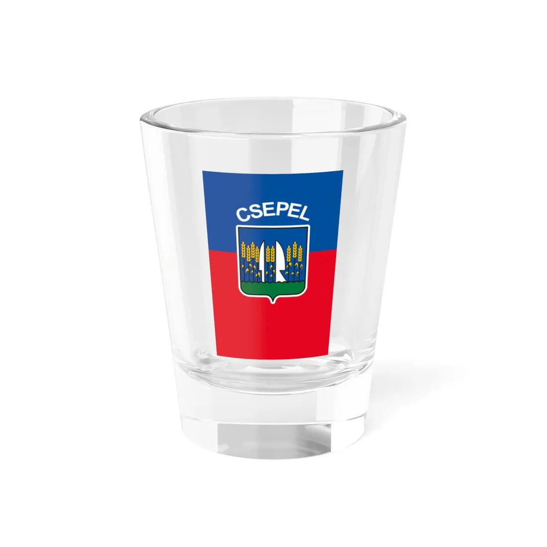 Flag of the 21st District of Budapest 1996-2011 vertical (Hungary) Shot Glass 1.5oz 1.5oz - Go Mug Yourself