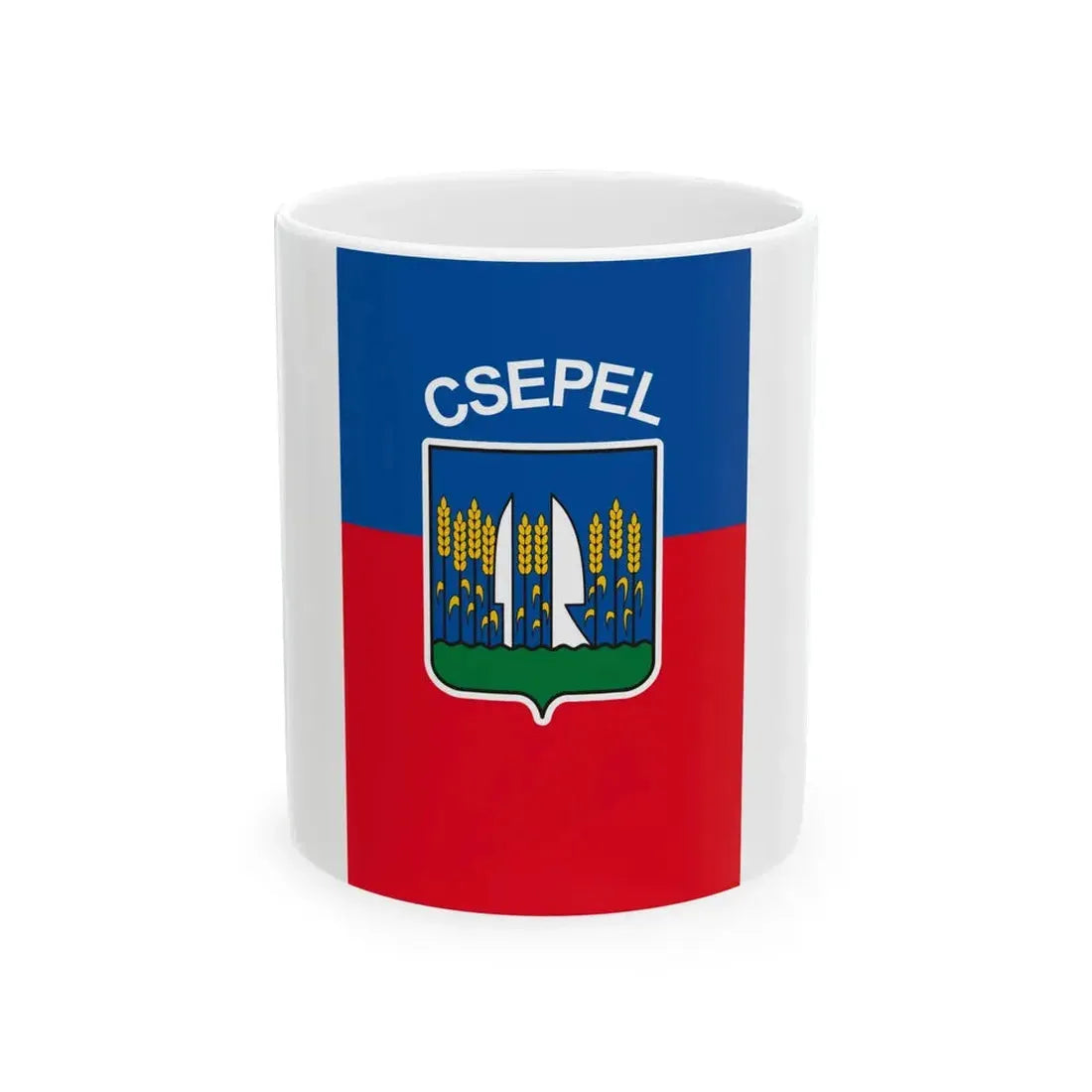 Flag of the 21st District of Budapest 1996-2011 vertical (Hungary) White Coffee Mug 11oz - Go Mug Yourself