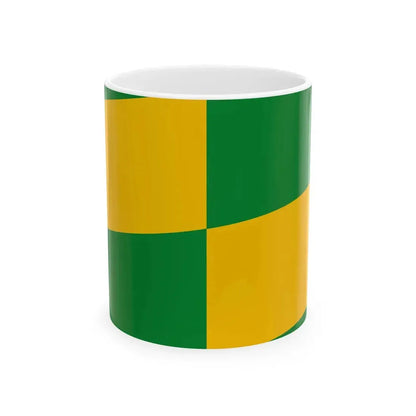 Flag of the 2nd District of Budapest variant (Hungary) White Coffee Mug 11oz - Go Mug Yourself