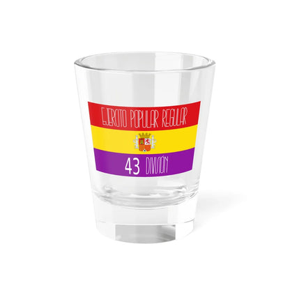 Flag of the 43 Division Spanish Popular Army (Spain) Shot Glass 1.5oz 1.5oz - Go Mug Yourself