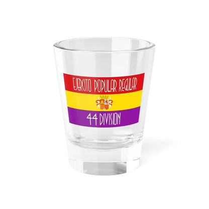 Flag of the 44 Division Spanish Popular Army (Spain) Shot Glass 1.5oz 1.5oz - Go Mug Yourself