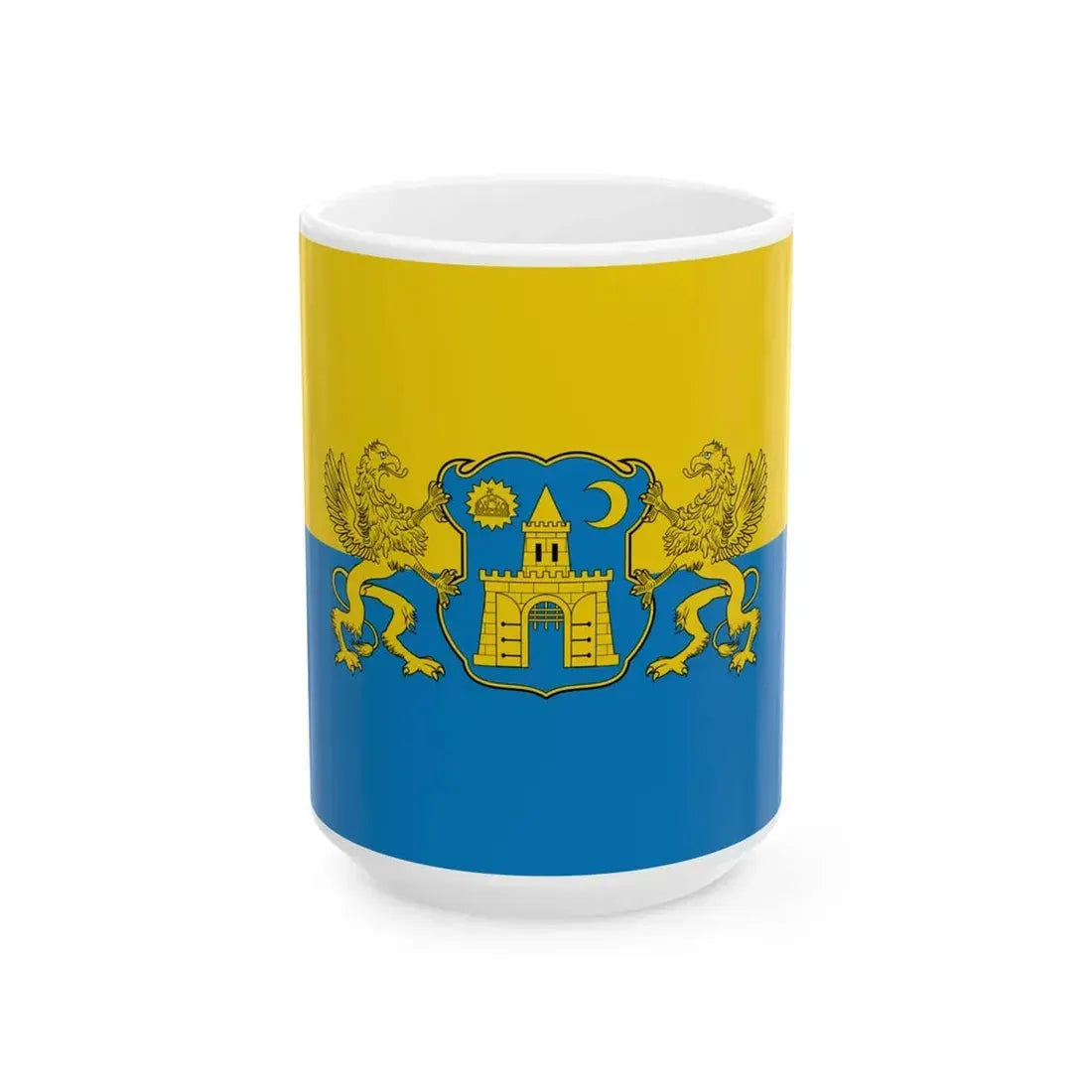 Flag of the 5th District of Budapest (Hungary) White Coffee Mug 15oz - Go Mug Yourself