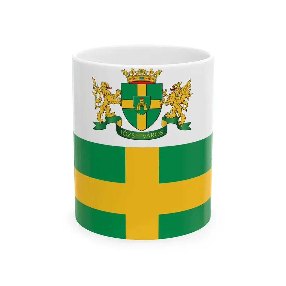 Flag of the 8th District of Budapest (Hungary) White Coffee Mug 11oz - Go Mug Yourself