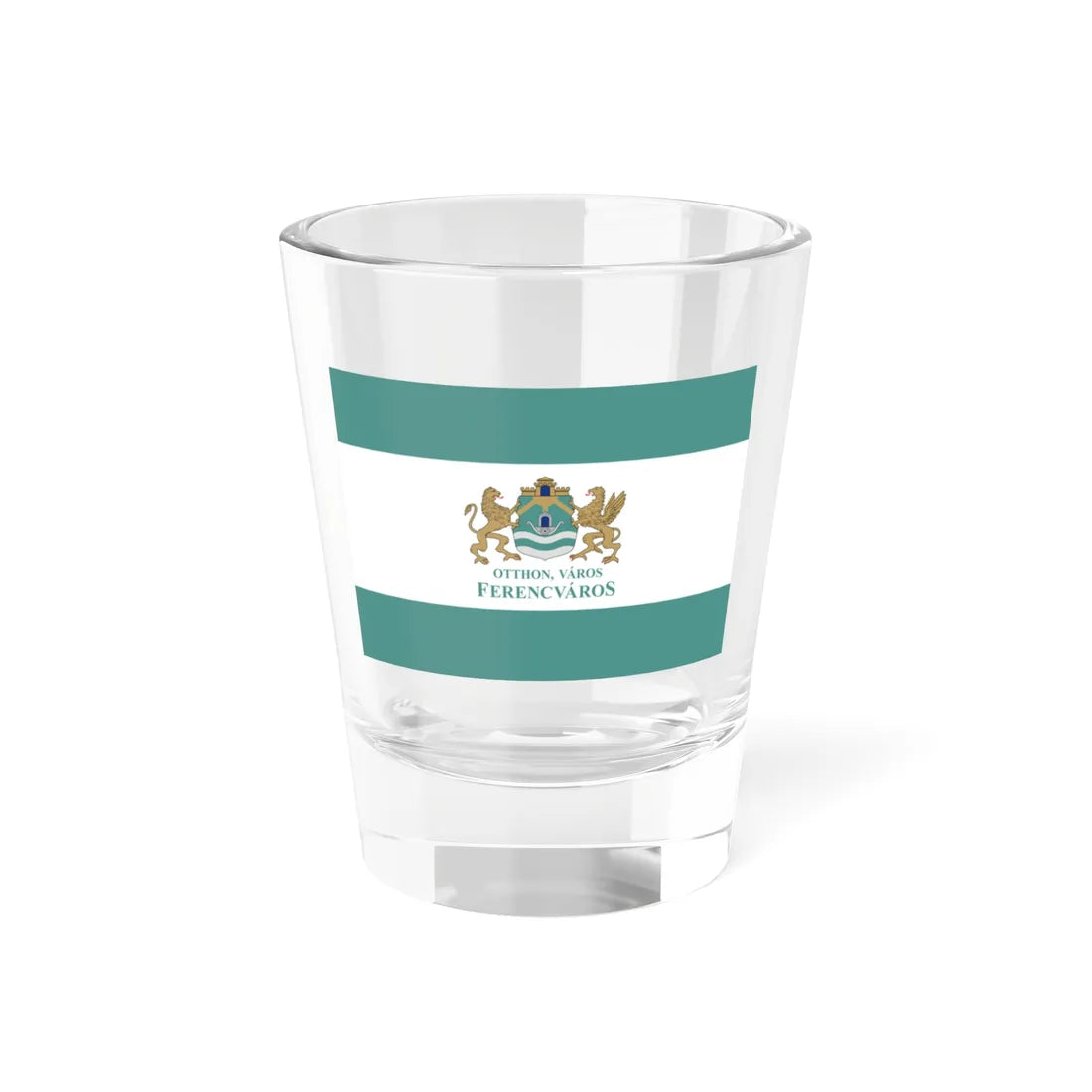 Flag of the 9th District of Budapest 2015-2020 (Hungary) Shot Glass 1.5oz 1.5oz - Go Mug Yourself