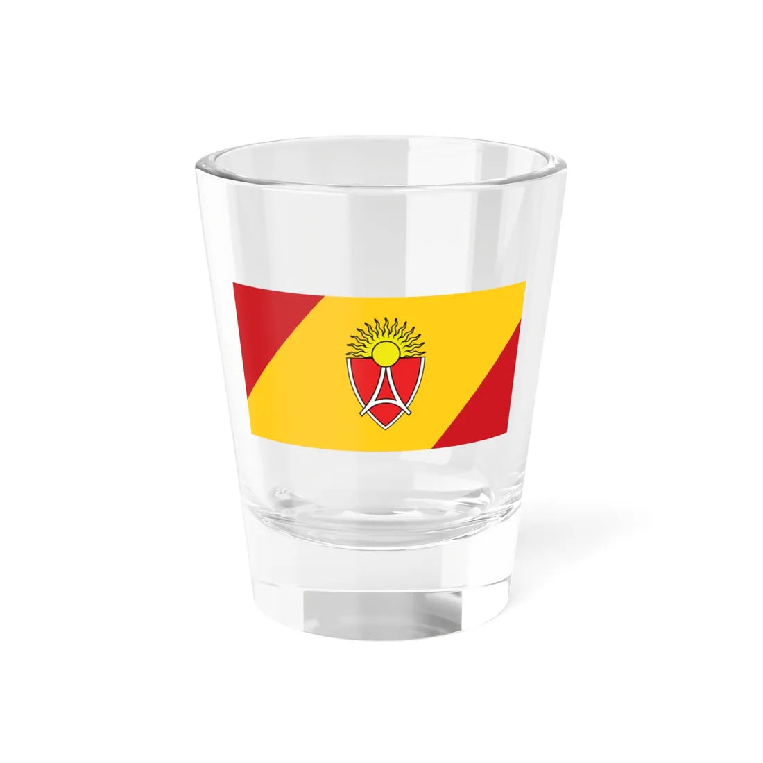 Flag of the Aerodrom Municipality North Macedonia (North Macedonia) Shot Glass 1.5oz 1.5oz - Go Mug Yourself